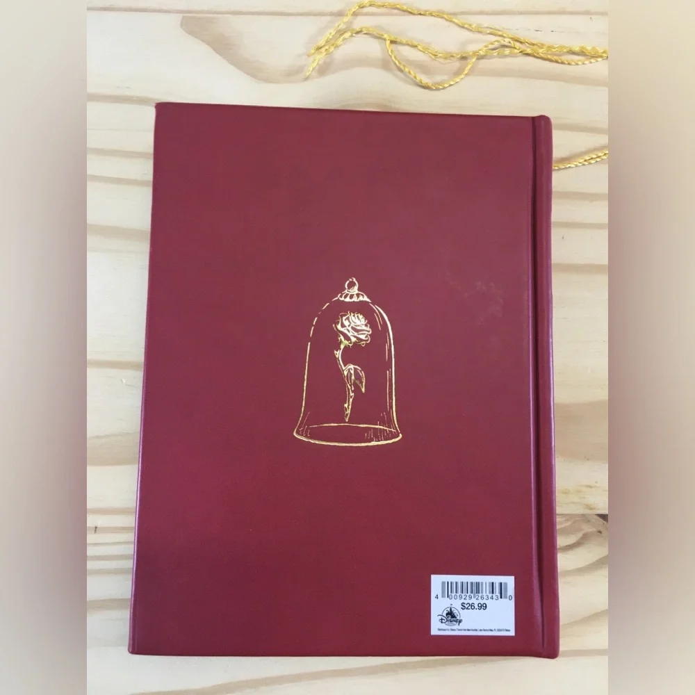 Disney Park Beauty & The Beast Red Embossed Hardcover Notebook Journal Belle